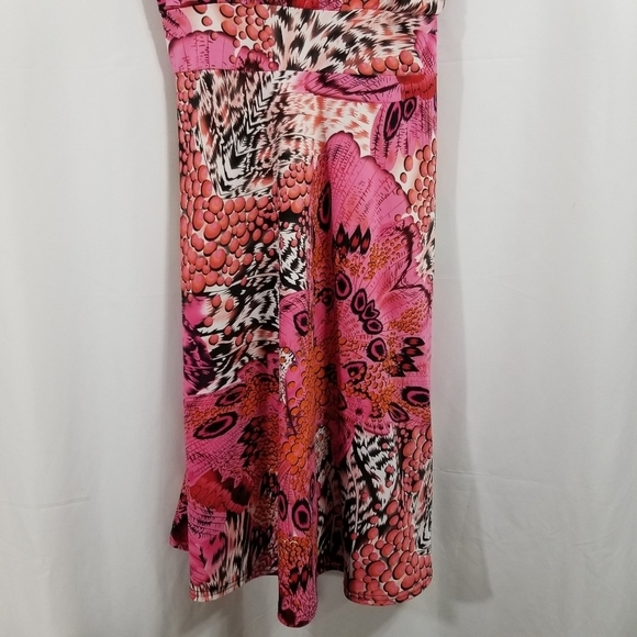 Gilmour Vibrant Pink Patterned Women's Sleeveless Dress Size Small - Picture 12 of 14
